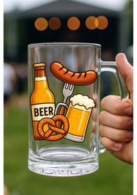 Resim Baskılı Bira Bardağı Birasosis 