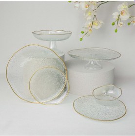 Resim Linens Bubble Servis Tabak 27 Cm Gold Gold 