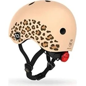 Resim Aesco Unisex Çocuk Kaskı - Leopar Desenli Güvenlik Kaskı, Xxs-S 