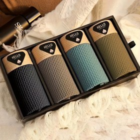 Resim 4'ü 1 arada Erkekler için Buz Sliky Fiber Kumaş İç Çamaşırı, Çok Renkli Ultra-İnce Esnek Kutulu Boxer Briefs Bahar, Yaz, Sonbahar ve Kış için - Nefes Alabilir ve Esnek Günlük Giyim için Çeşitli Stillerde Rahat Şortlar 