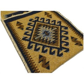 Resim Algelsineve Mavi 2 Gözlü Antik Kilimden Motosiklet Elektrikli Bisiklet Heybesi 