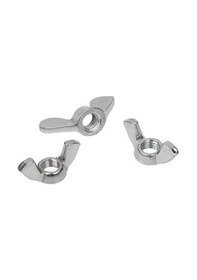 Resim Kelebek Somun Metrik 12mm 5 Adet Kaplamalı Beyaz 