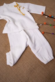 Resim PUFLİNGO Bebek 4 Kat Müslin Pijama Takımı 
