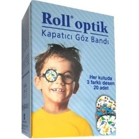Resim Roll Optik Kapatıcı Desenli Erkek Çocuk Göz Bandı 20'li 