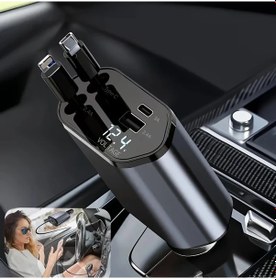 Resim Cordial San Com O Hızlı Geliş 120w 4 İn 1 Araba Şarj Cihazı Koyu Mavi Alüminyum Alaşım Type C İphone Ios Samsung Xiaomi Uyumlu 