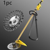 Resim 1 Adet Benzinli Çim Biçme Makineleri için Ağır Hizmet Tipi Çelik Tel Yabani Otlama Başlığı - Keskin Dişli ve Ayarlanabilir Saplı Dayanıklı Metal Kesme Diski, Verimli Bahçe Yabani Otlama ve Bakım için İdeal, Yabani Otlama Aksesuarı|Sağlam Yapı|Keskin Kesme Dişleri 