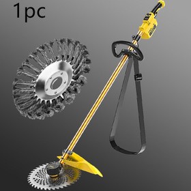 Resim 1 Adet Benzinli Çim Biçme Makineleri için Ağır Hizmet Tipi Çelik Tel Yabani Otlama Başlığı - Keskin Dişli ve Ayarlanabilir Saplı Dayanıklı Metal Kesme Diski, Verimli Bahçe Yabani Otlama ve Bakım için İdeal, Yabani Otlama Aksesuarı|Sağlam Yapı|Keskin Kesme Dişleri 