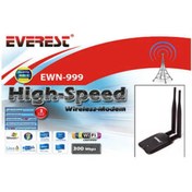 Resim Everest Ewn-999 300Mbps Usb High Power Kablosuz Adaptör Çift Antenli 