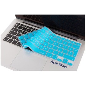 Resim Apple Uyumlu MacBook Klavye Koruyucu Air Pro Uk-eu İngilizce Eski Usb'li Model 2008/2017 İle Açık Mavi 