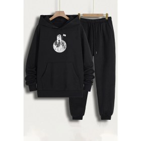 Resim Trendypassion Unisex Astronot Baskılı Eşofman Takımı 