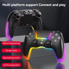 Resim Megamus P07 Kablosuz Oyun Ps4 Ios/android/pc Rgb Bluetooth Konsolu Gamepad 