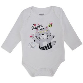 Resim Bebelop Kız Bebek Kapüşonlu Hırka Çiçek Baskılı Zıbın 3'lü Takım 001 