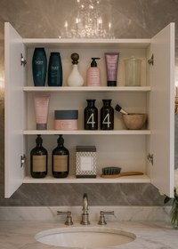 Resim Bygolden Aynalı Raflı Banyo Dolabı 