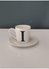 Resim Decorıum Kum I Harfli Hahve Fincanı Beyaz 