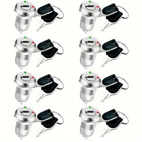 Resim CLELO Metal Elektrik Anahtar Kilidi - 12mm Açma/Kapama, Arabalar, Go Karts & Scooterlar için Kilitleme Eylemi - Elektronikler, Vida Terminalleri Dahil, Pil Gerektirmez 