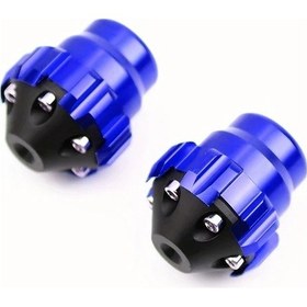 Resim Hightower Motosiklet Scooter Modifikasyon Aksesuarları Alüminyum Alaşım Ön Çatal Koruma Kupası Mavi Çift 