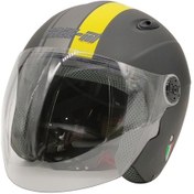 Resim Free-M 601 Yarım Kask Mat Siyah- Sarı 