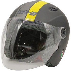 Resim Free-M 601 Yarım Kask Mat Siyah- Sarı 