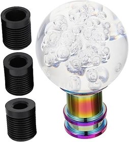 Resim Gatuida 1 Takım Küresel Dişli Kafa Topuzu Araba Dişli Kafası Topuzu Adaptörü Araba Topuzu Kristal Topuzu Akrilik Kafa Akrilik Topuzu Topuzu Şeffaf Kafa Topuzu Kafası Manuel 