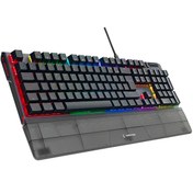 Resim Carbon RGB Q Bilek Destekli Red Switch Gaming Oyuncu Klavye Siyah Rampage