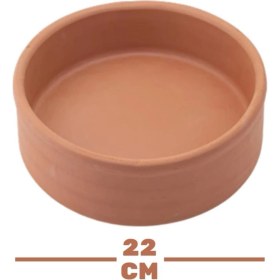 Resim Teknotrust Elizi Toprak Güveç, Fırın Kabı, Yuvarlak Fırın Tepsisi Küçük Boy 22 cm 