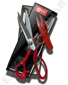 Resim Pın - 1094 9 Inc Kırmızı Saplı Çelik Gövde Profesyonel Terzi Makası 