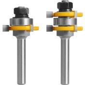 Resim Celestial Forge 2 Adet 8 mm Ortak Montaj Freze Kesici Üç Kenar T-Tenon Kesici Yuvalı Tenon Kesici Tek Yatak (Yurt Dışından) 