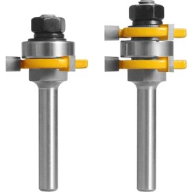 Resim Celestial Forge 2 Adet 8 mm Ortak Montaj Freze Kesici Üç Kenar T-Tenon Kesici Yuvalı Tenon Kesici Tek Yatak (Yurt Dışından) 