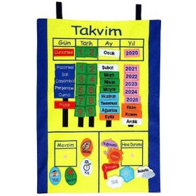 Resim Cırtlı Eğitim Takvim Panosu Duvar Takvimi 