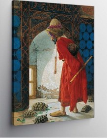 Resim Kanvas Tablo Kaplumbağa Terbiyecisi, 50cm X 70cm 