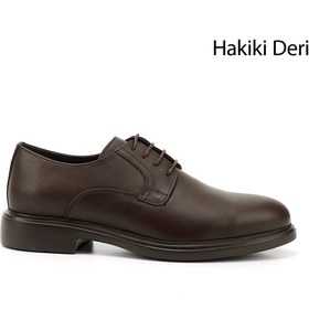 Resim Gönderi(r) Erkek Kahve Antik Bağcıklı Hakiki Deri Klasik Oxford Ayakkabı 