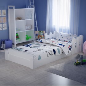 Resim Tuliplife Montessori Karyola Beyaz 90x190 Yatak Uyumlu Oval Kesim Çocuk Yatağı Tlp-106 