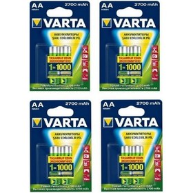 Resim Varta 2700 Mah Aa Şarjlı Pil 8'li 