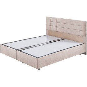 Resim Viyana Çift Kişilik Baza Başlık Letto Yatak Seti - Krem 180 x 200 