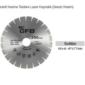 Resim GFB Granit Kesme Testere Lazer Kaynaklı (Sessiz Kesim) 400 x 60 - 40*4.2*15mm 