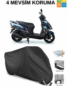 Resim AutoEN CoverNow FALCON MOCCO 125 KİLİT UYUMLU SU GEÇİRMEZ MOTOSİKLET BRANDASI-SİYAH 