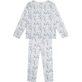 Resim Antebies Organik Beyaz Uzun Kollu Kız Çocuk Pijama Takımı 