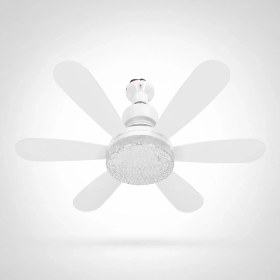 Resim Airlux Elit LED 6 Kanat Kristal Ampul Tavan Vantilatörü Ultra Sessiz ABS Malzeme ile Her Yerde Kullanım 