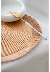 Resim Digithome Acar 6 Lı Amerikan Servisi Supla Yuvarlak Kahverengi 38 Cm Acr-286/20 Kahverengi 