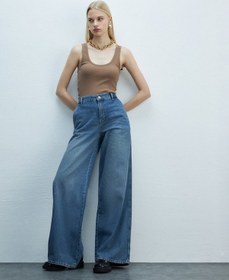 Resim Ltb Marıam Geniş Paça Yüksek Bel Jean Pantolon 010095184516165 55985 Karışık 