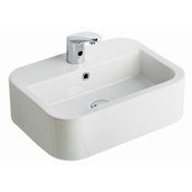 Resim Seramiksan Aqua Tezgah Üstü Oval Dikdörtgen Lavabo 56cm 
