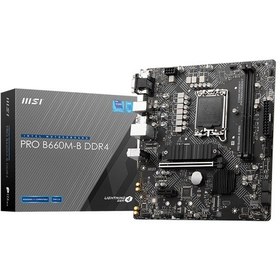 Resim MSI PRO B660M-B DDR4 Intel B660 4600 MHz (OC) DDR4 Soket 1700 mATX Anakart 