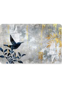 Resim Dijital Baskılı Desenli Dekoratif Dış Kapı Önü Ve Iç Mekan Paspası Yıkanabilir Kaymaz Taban Gri 