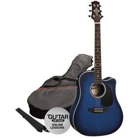 Resim Ashton Spd25Ceq Tbb Elektro Akustik Gitar Seti + Kılıf 
