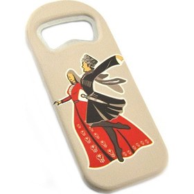 Resim Adige - Çerkes Oynayan Çift Baskılı Magnet Açacak Çok Renkli 