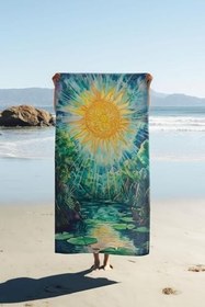 Resim Dijital Baskı Plaj Deniz Havlusu Doğa Desenli Peştamal HVL0085 