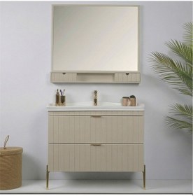 Resim Kobos Noble 100 Cm Banyo Dolabı Seti Luna Gri 