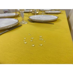 Resim Sıvı Geçirmez Dertsiz Masa Örtüsü Sarı 25 Parça 