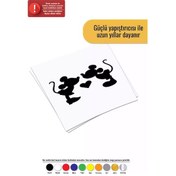 Resim Öpüşen Mickey Minnie - Araç, Oto, Laptop, Duvar Uyumlu Sticker 15 9 Cm 