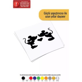 Resim Öpüşen Mickey Minnie - Araç, Oto, Laptop, Duvar Uyumlu Sticker 15 9 Cm 